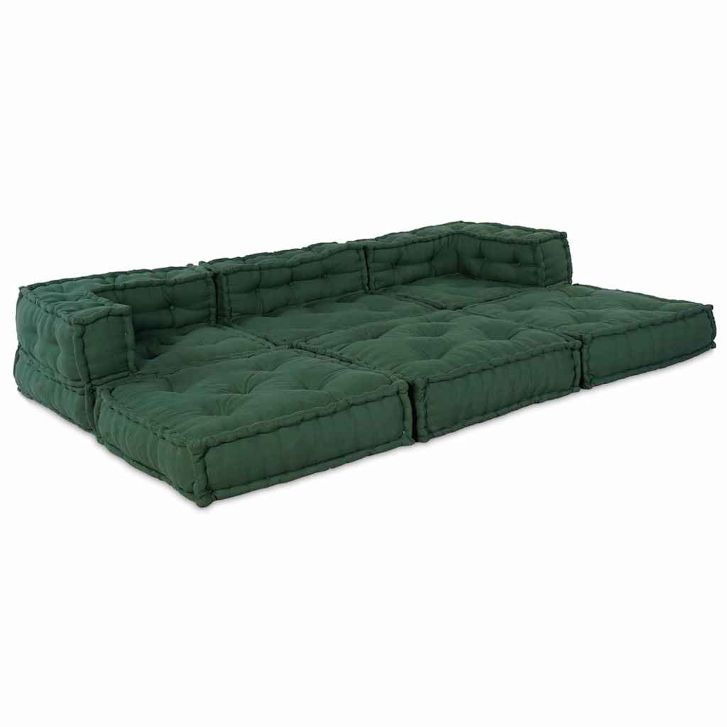 Unità di Divano Modulare Tessuto Verde 210 x 70 x 56 cm