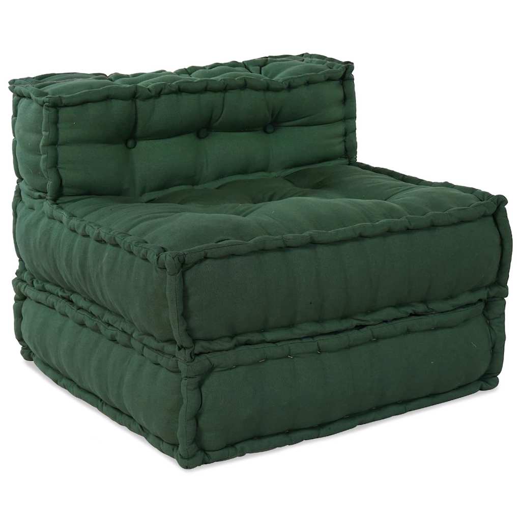 Unità di Divano Modulare Tessuto Verde 210 x 70 x 56 cm