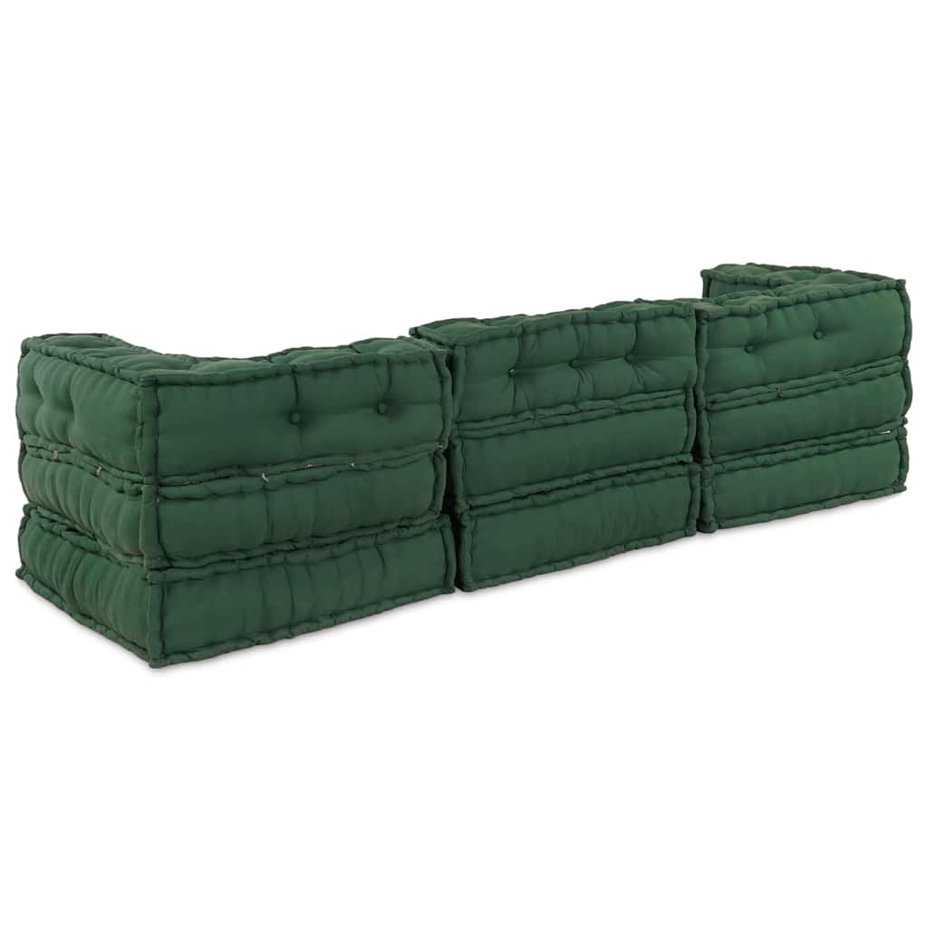 Unità di Divano Modulare Tessuto Verde 210 x 70 x 56 cm