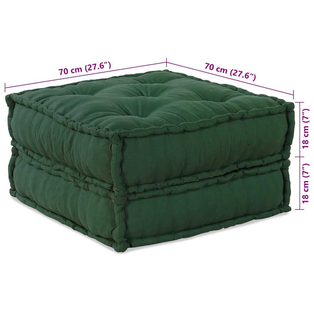 Unità di Divano Modulare Tessuto Verde 210 x 140 x 56 cm