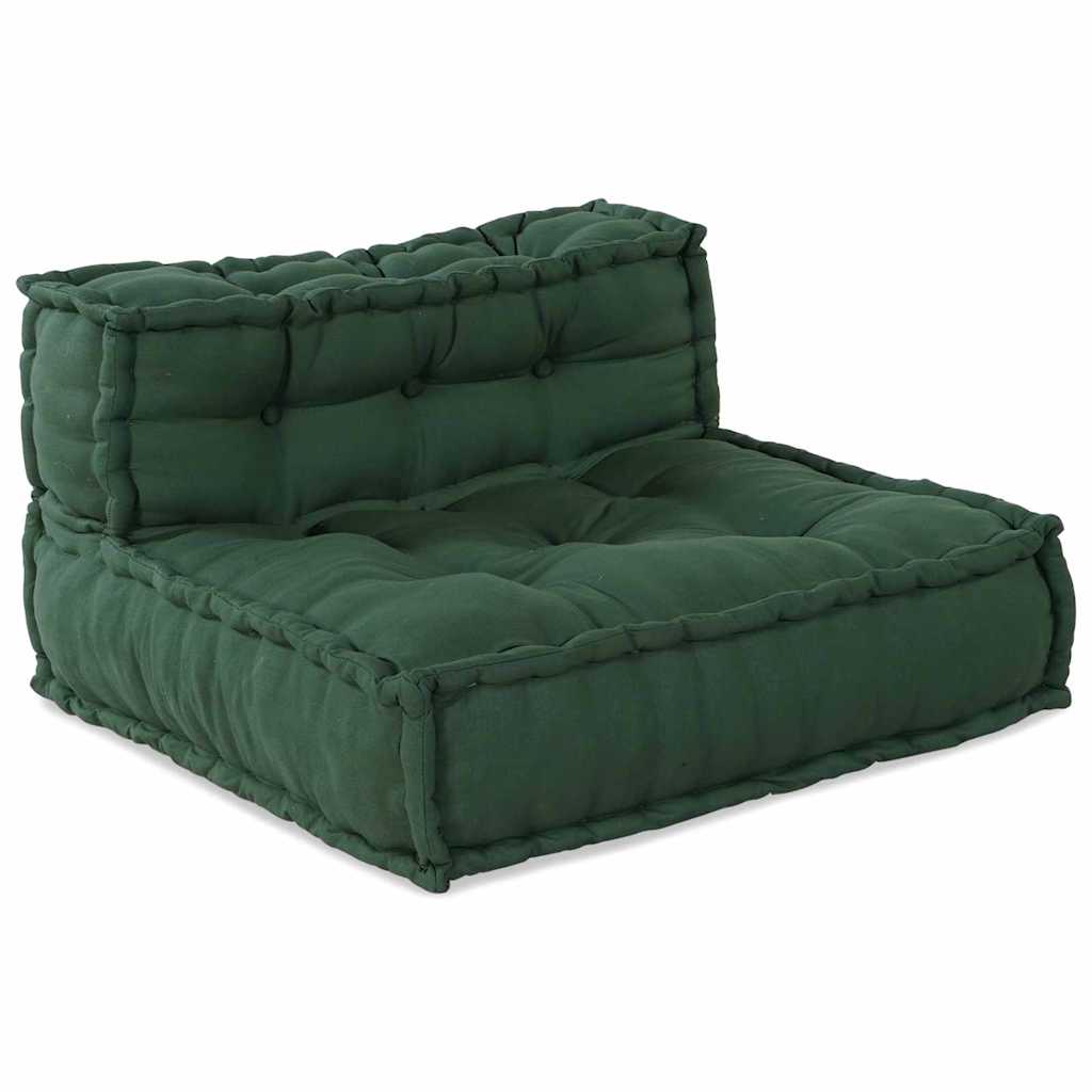 Unità di Divano Modulare Tessuto Verde 210 x 140 x 56 cm