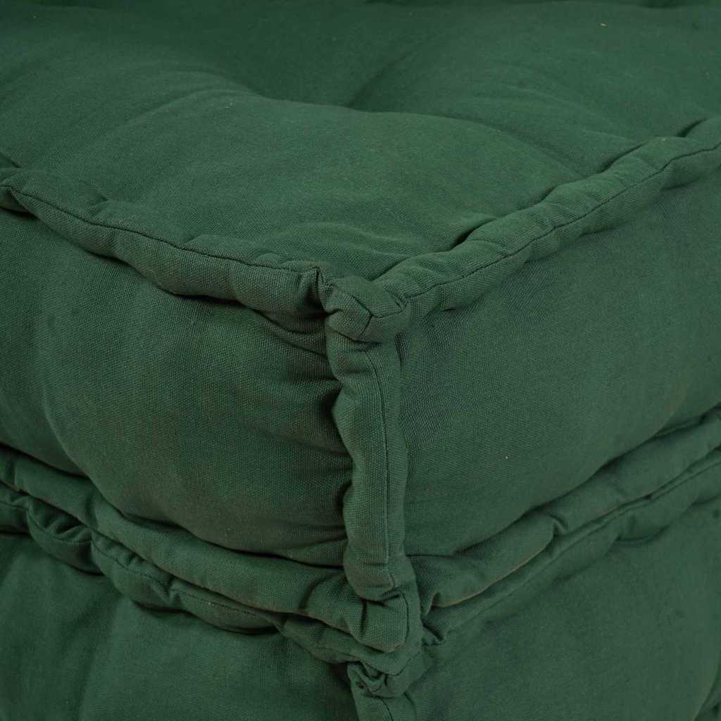 Unità di Divano Modulare Tessuto Verde 210 x 140 x 56 cm