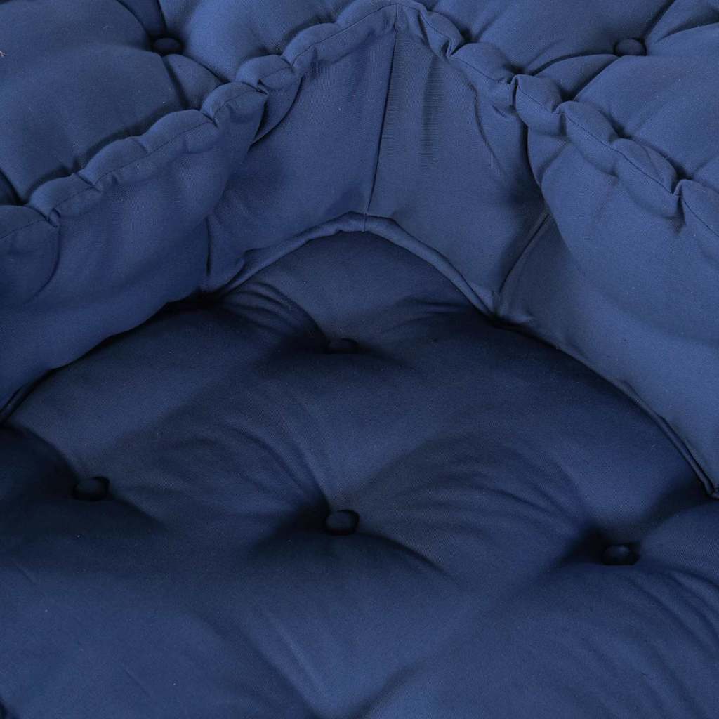 Unità di Divano Modulare Tessuto Indaco 210 x 140 x 56 cm