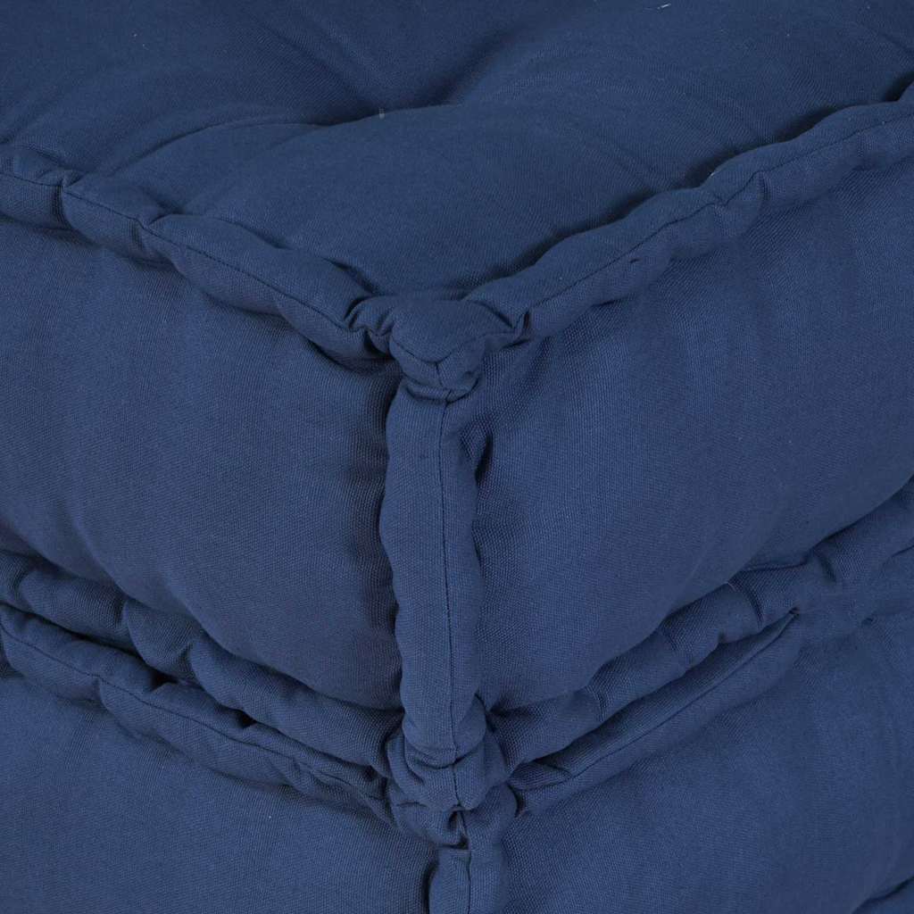 Unità di Divano Modulare Tessuto Indaco 210 x 140 x 56 cm