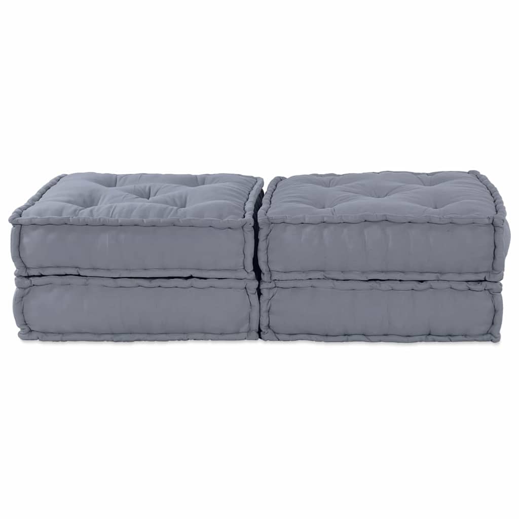 Unità di Divano Modulare 2 pz Tessuto Grigio 140 x 70 x 36 cm