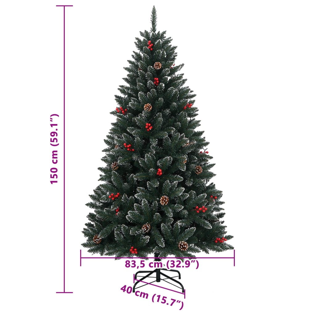 Albero Natale Artificiale con 150 LED 150 cm
