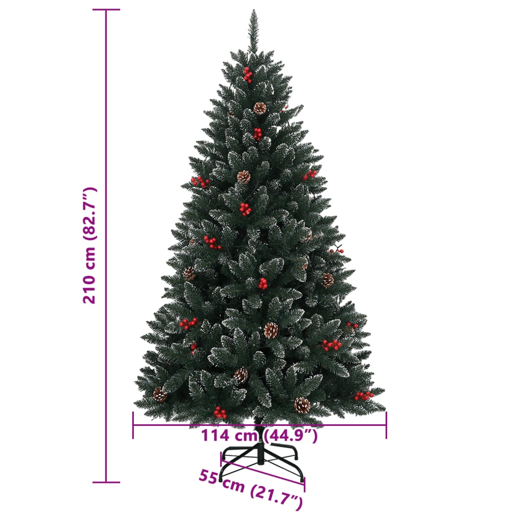Albero di Natale Artificiale con 300 LED 210 cm