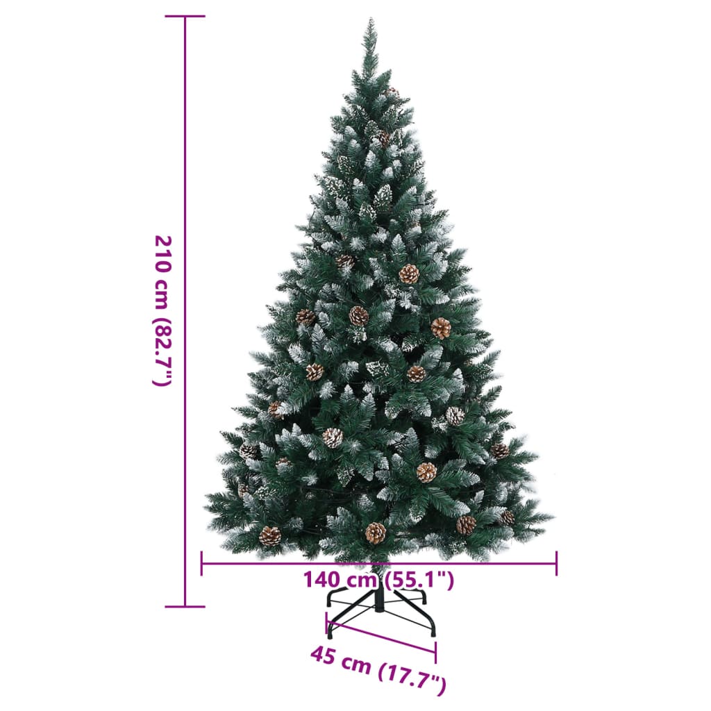 Albero di Natale Artificiale con 300 LED 210 cm