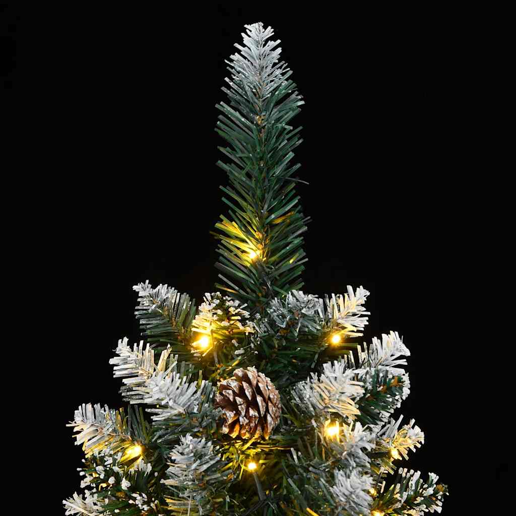 Albero di Natale Artificiale Sottile con 300 LED 180 cm