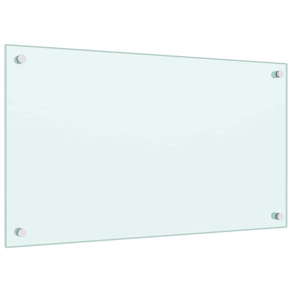 Paraschizzi per Cucina 2 pz Bianchi 70x40 cm in Vetro Temperato