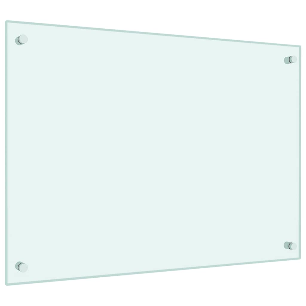Paraschizzi per Cucina 2 pz Bianchi 70x50 cm in Vetro Temperato