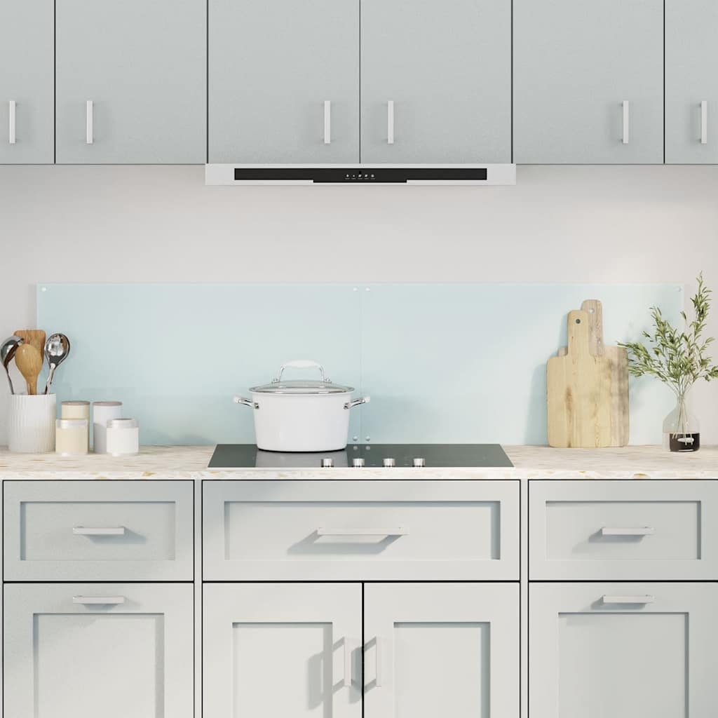Paraschizzi per Cucina 2 pz Bianchi 80x40 cm in Vetro Temperato
