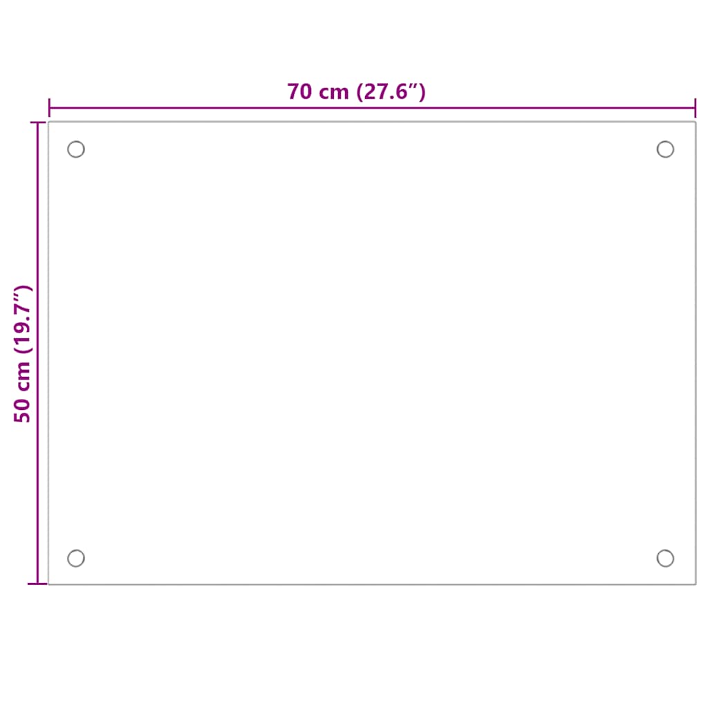 Paraschizzi per Cucina 2 pz Trasparente 70x50cm Vetro Temperato