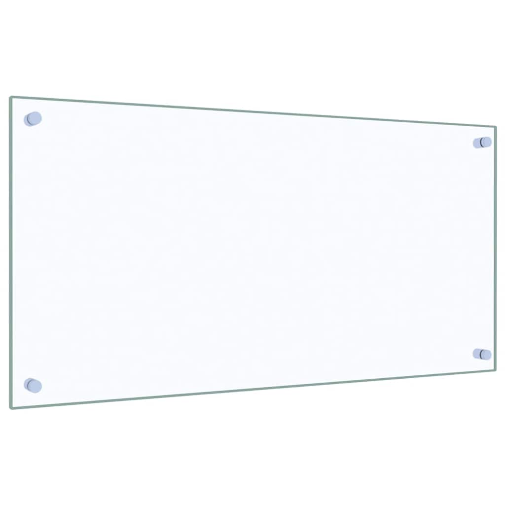 Paraschizzi per Cucina 2 pz Trasparente 80x40cm Vetro Temperato