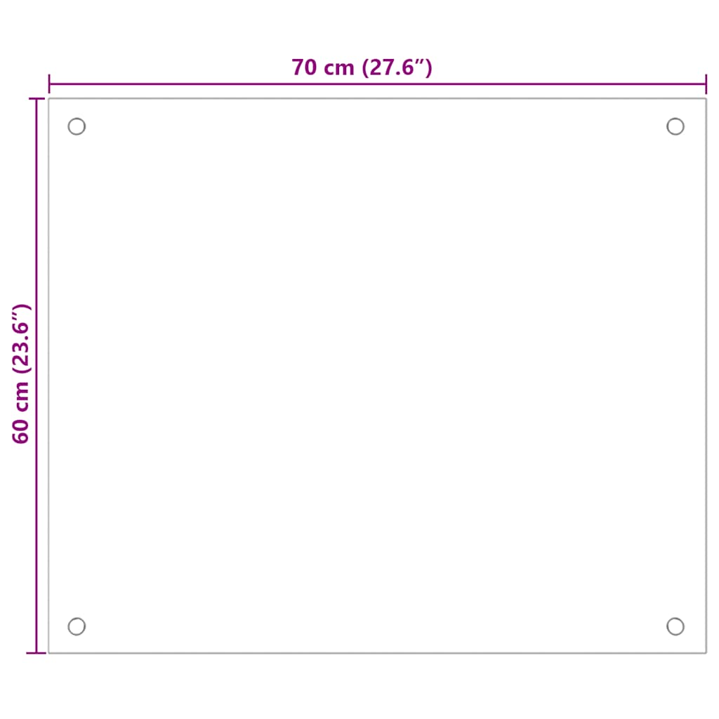 Paraschizzi per Cucina 2 pz Neri 70x60 cm in Vetro Temperato