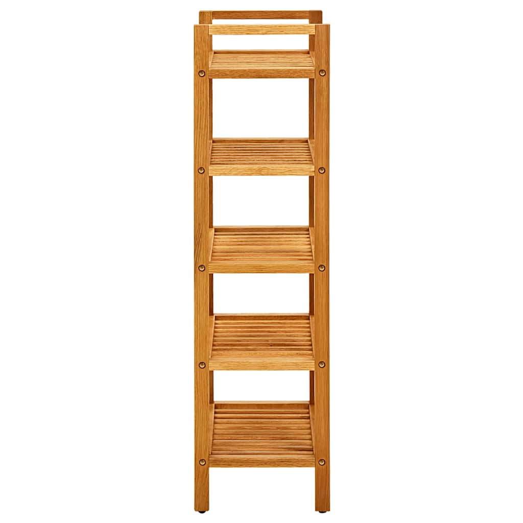 Scarpiera con 5 Ripiani 50x27x100cm in Legno Massello di Rovere