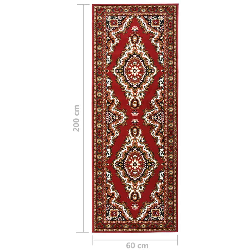 Tappeto Lungo in BCF Rosso Orientale 60x200 cm