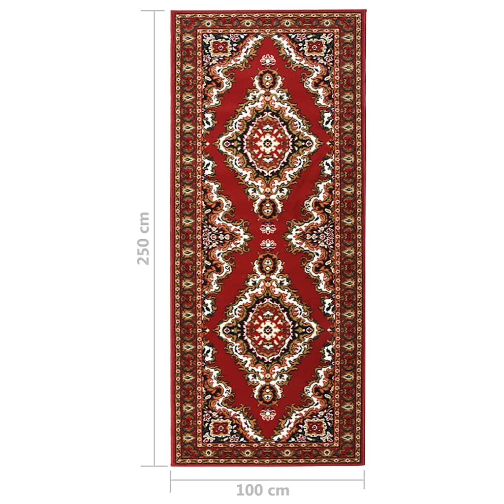 Tappeto Lungo in BCF Rosso Orientale 100x250 cm