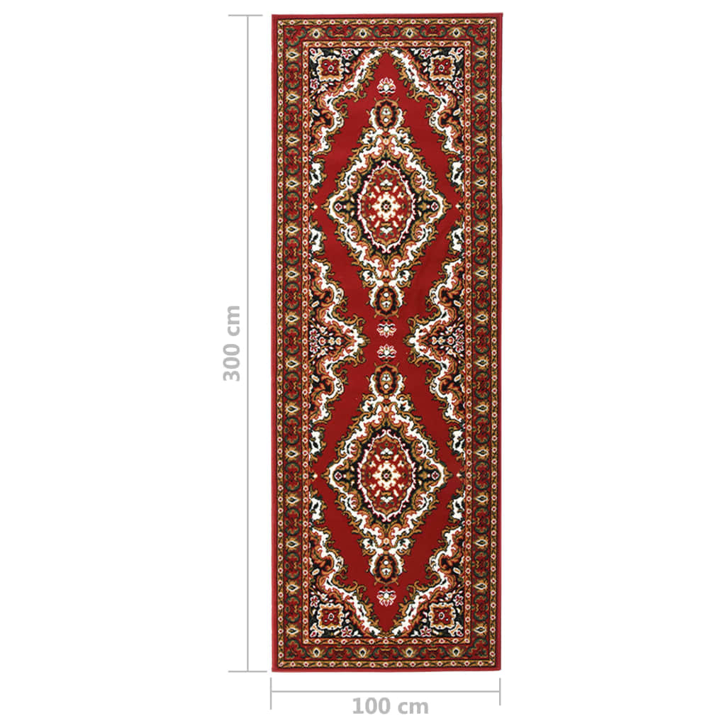 Tappeto Lungo in BCF Rosso Orientale 100x300 cm