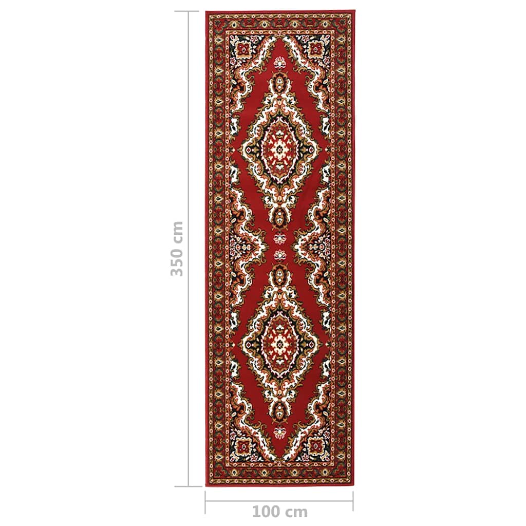Tappeto Lungo in BCF Rosso Orientale 100x350 cm