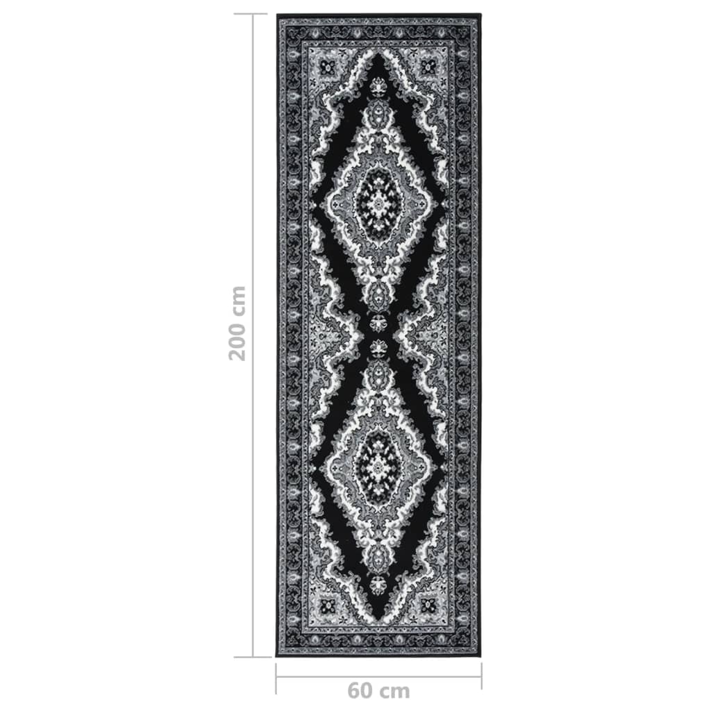 Tappeto Lungo in BCF Nero 60x200 cm