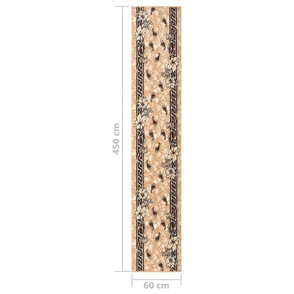 Tappeto Lungo in BCF Beige 60x450 cm