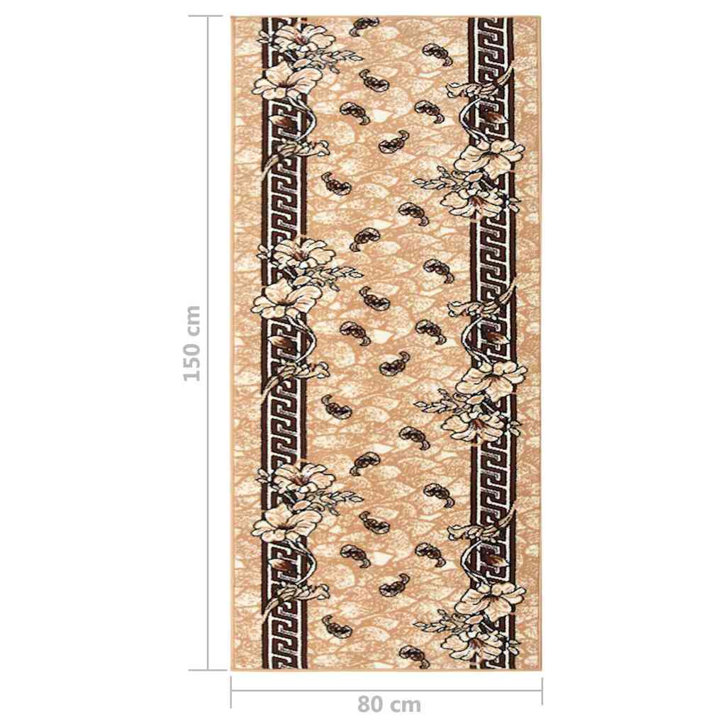 Tappeto Lungo in BCF Beige 80x150 cm