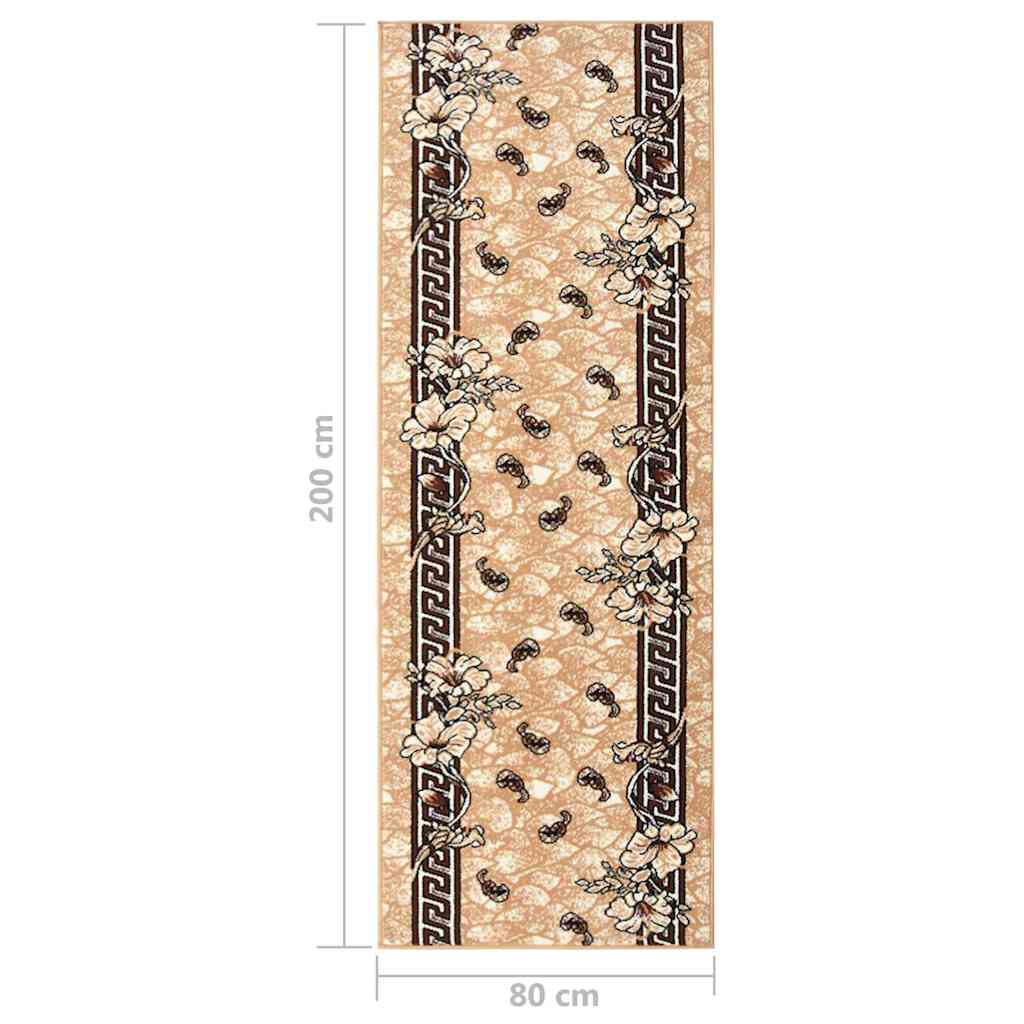Tappeto Lungo in BCF Beige 80x200 cm