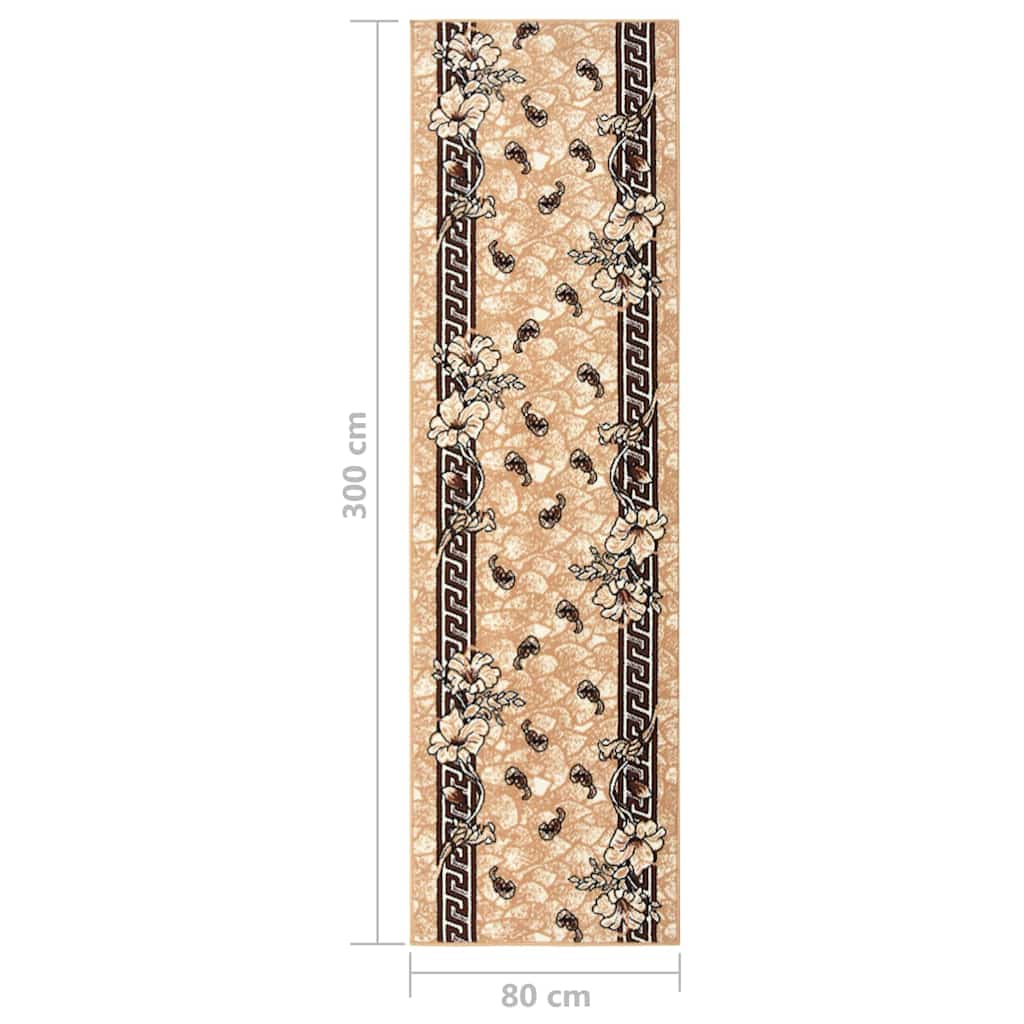 Tappeto Lungo in BCF Beige 80x300 cm