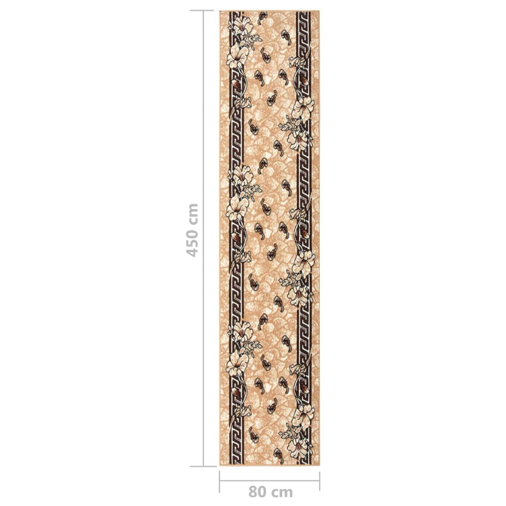 Tappeto Lungo in BCF Beige 80x450 cm