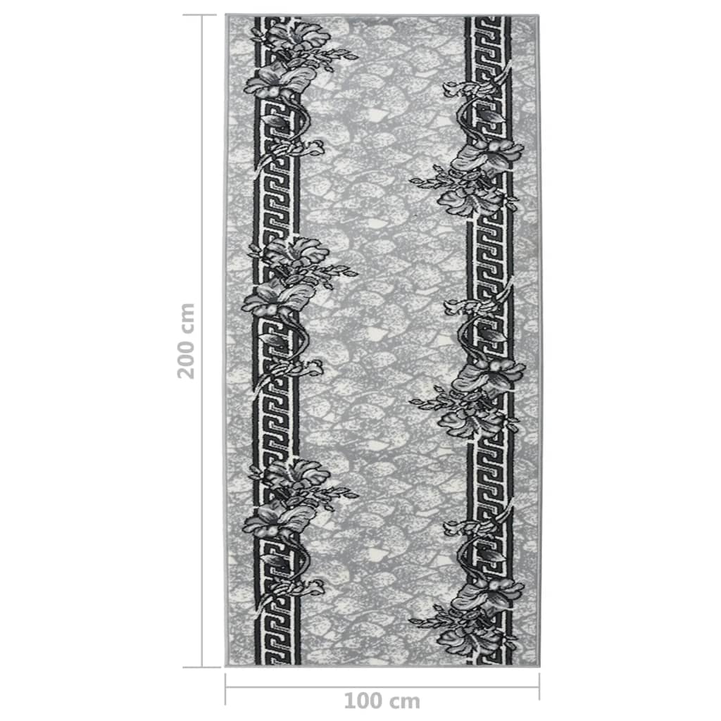 Tappeto Lungo in BCF Grigio 100x200 cm