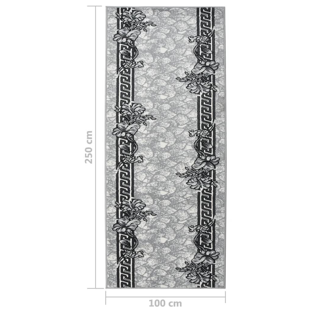 Tappeto Lungo in BCF Grigio 100x250 cm