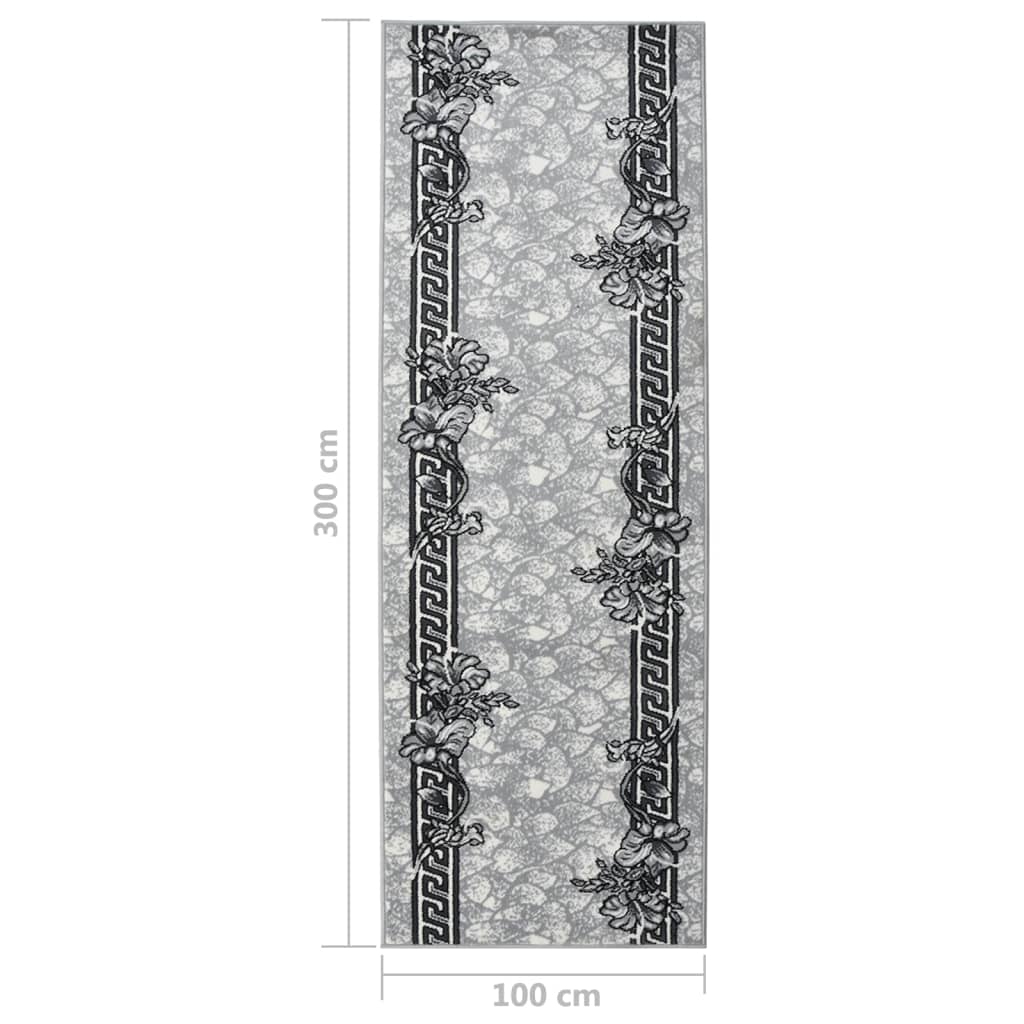 Tappeto Lungo in BCF Grigio 100x300 cm