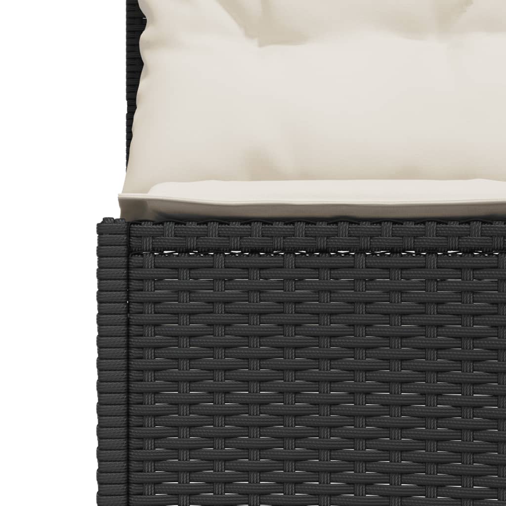 Divano da Giardino con Cuscini Semicircolare in Polyrattan