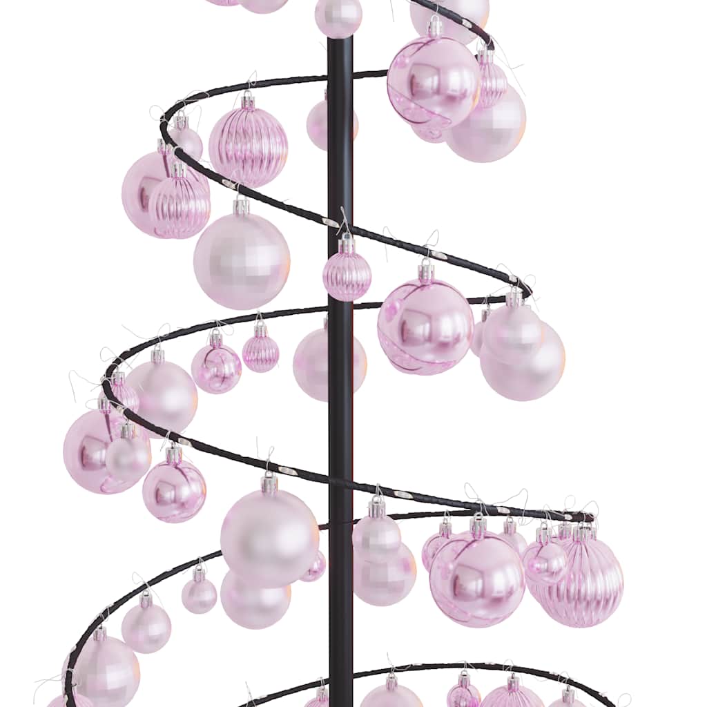 Albero di Natale a LED con Palline 100 LED Bianco Caldo 150 cm