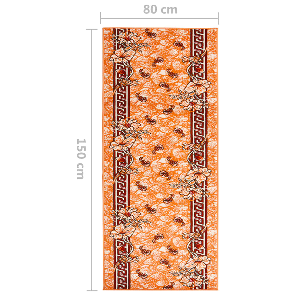 Tappeto Lungo in BCF Terracotta 80x150 cm
