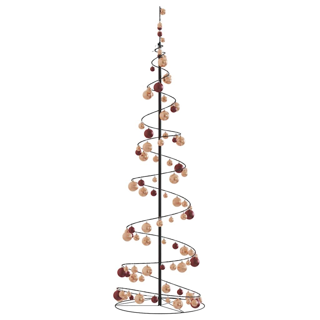 Albero di Natale a LED con Palline 120 LED Bianco Caldo 180 cm
