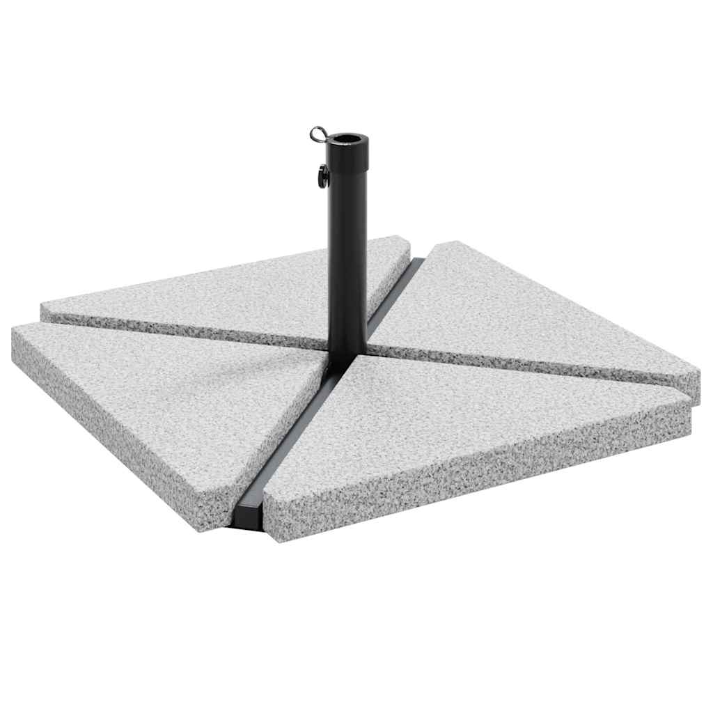 Set Base per Ombrellone da Giardino 5 pz in Granito e Acciaio