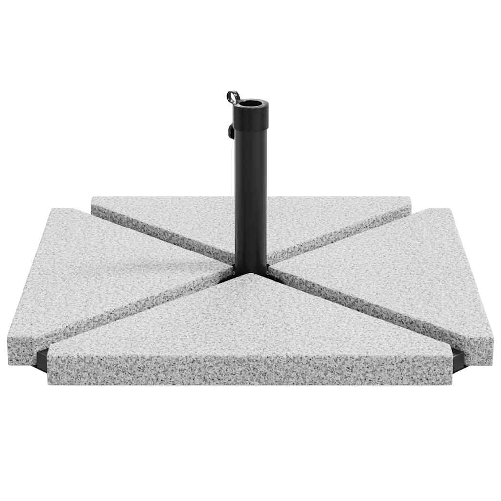 Set Base per Ombrellone da Giardino 5 pz in Granito e Acciaio