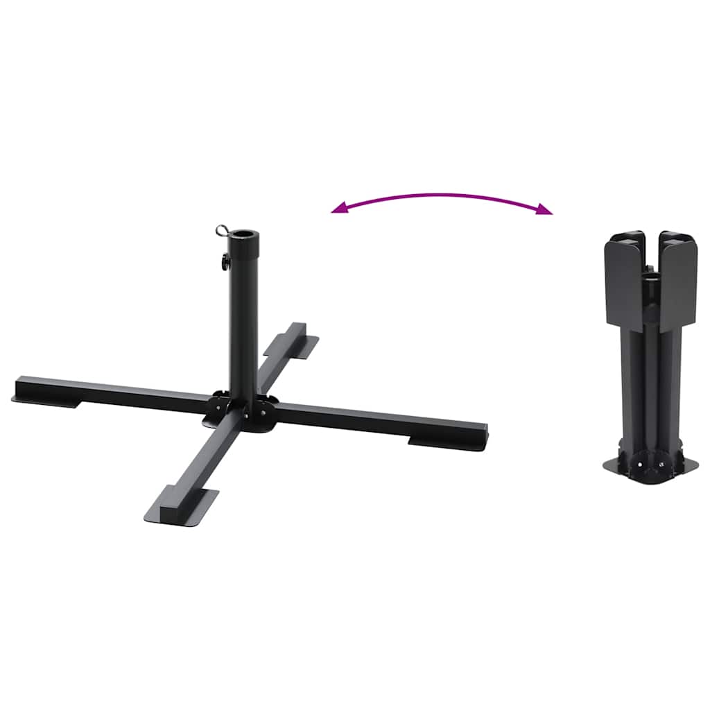 Set Base per Ombrellone da Giardino 5 pz in Granito e Acciaio