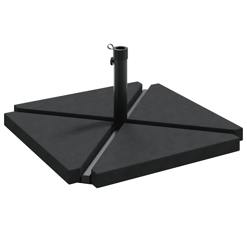 Set Base per Ombrellone da Giardino 5 pz in Granito e Acciaio