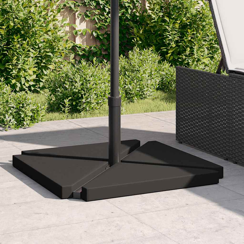 Set Base per Ombrellone da Giardino 5 pz in Granito e Acciaio