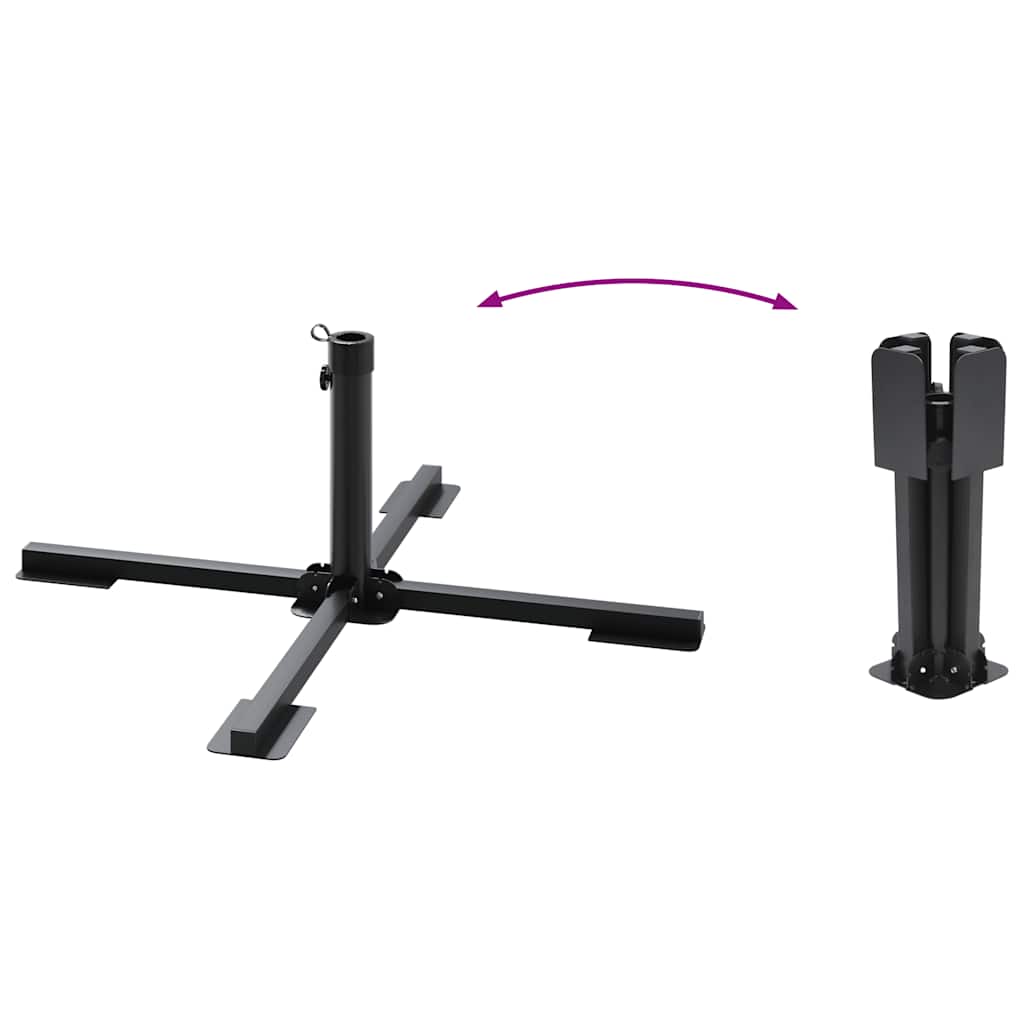Set Base per Ombrellone da Giardino 5 pz in Granito e Acciaio