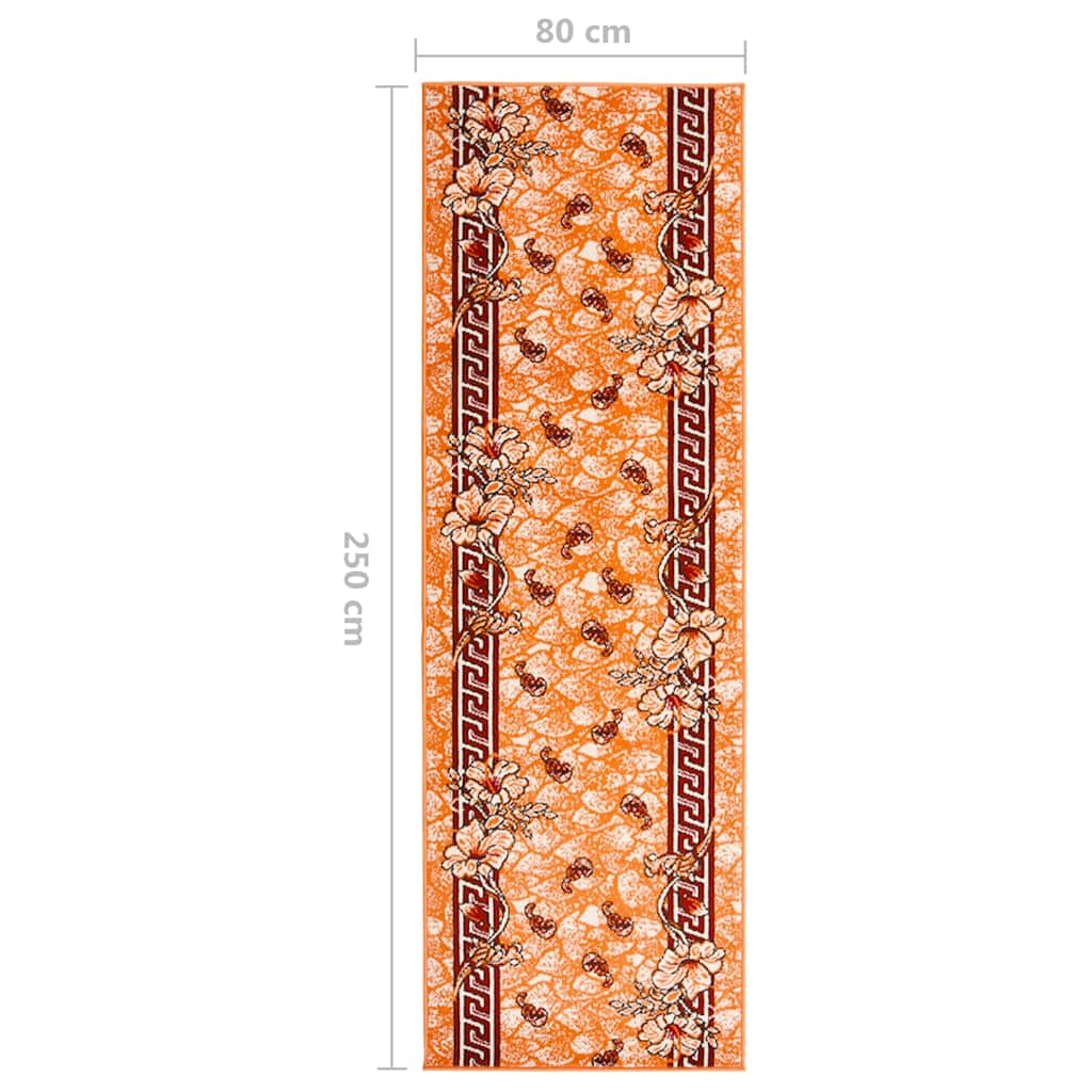 Tappeto Lungo in BCF Terracotta 80x250 cm