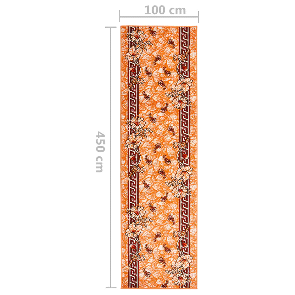 Tappeto Lungo in BCF Terracotta 100x450 cm