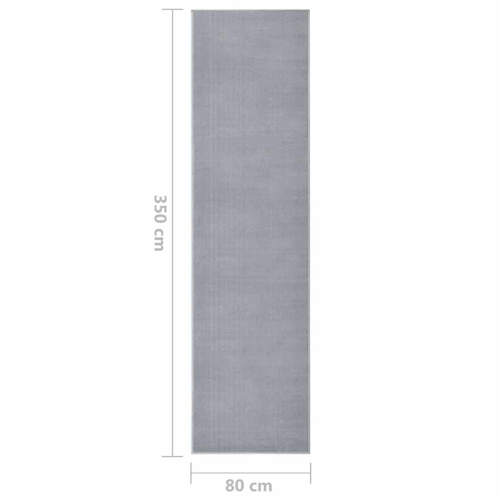 Tappeto Lungo in BCF Grigio 80x350 cm
