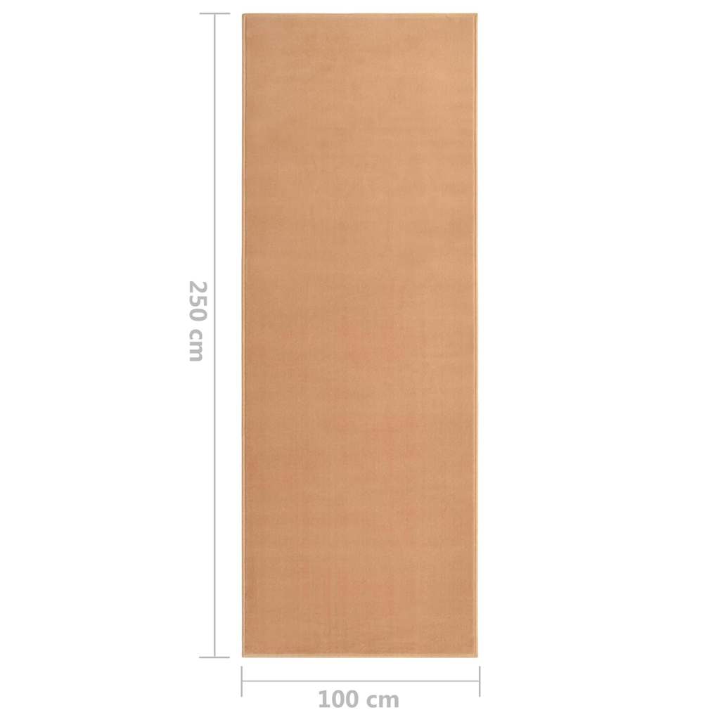 Tappeto Lungo in BCF Beige 100x250 cm