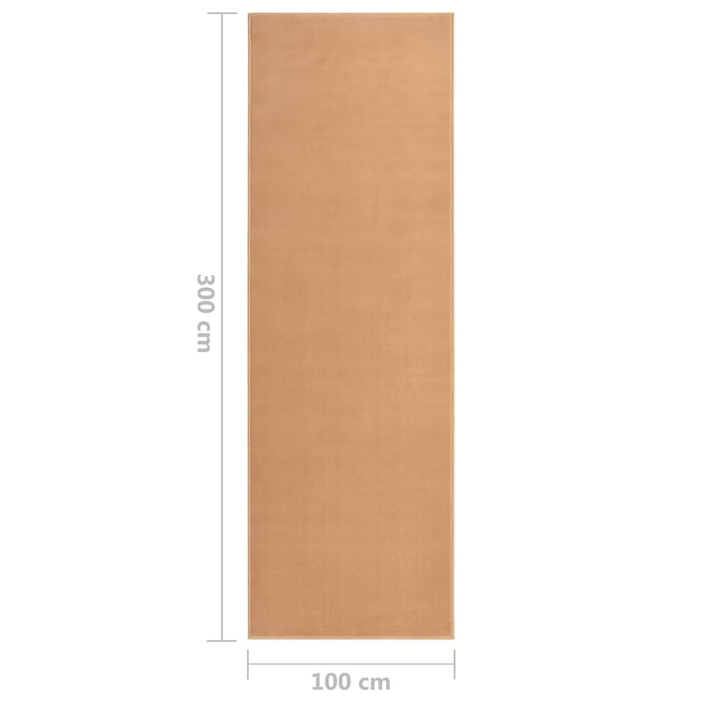 Tappeto Lungo in BCF Beige 100x300 cm