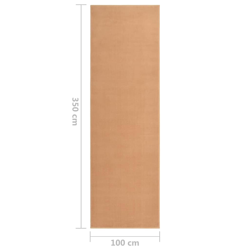 Tappeto Lungo in BCF Beige 100x350 cm