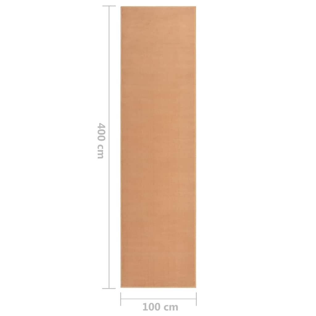 Tappeto Lungo in BCF Beige 100x400 cm